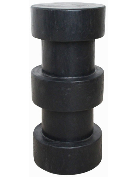 Tabouret de bar en bois de teck noir 30 x 30 x 65 cm Forma