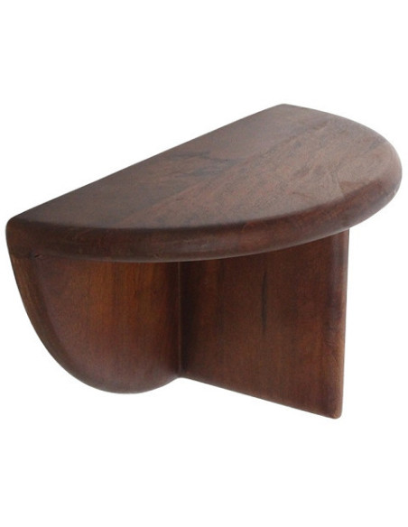 Étagère murale ronde en bois de manguier brun naturel 38 x 19 x 19 cm Bullnose
