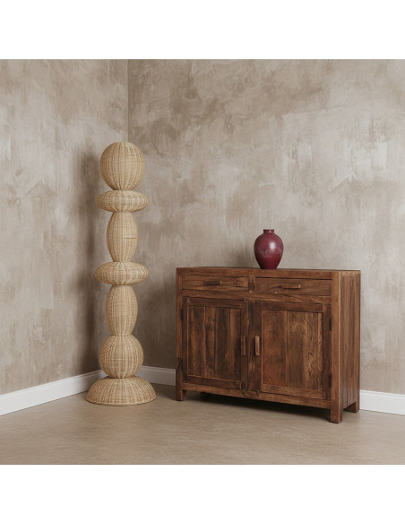 Lampadaire en rotin naturel 50 x 50 x 175 cm Tao