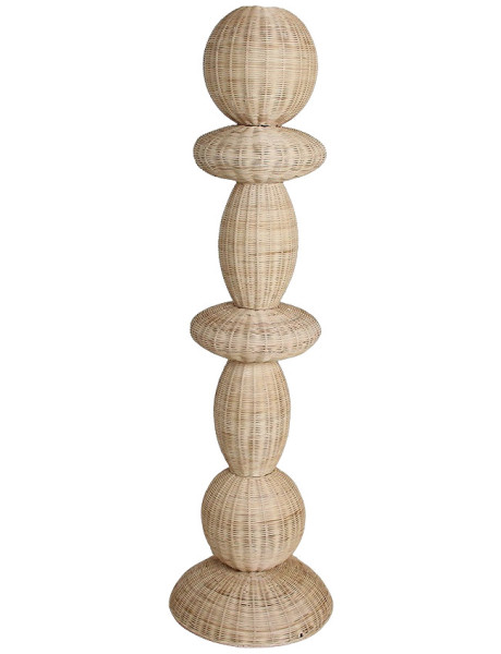 Lampadaire en rotin naturel 50 x 50 x 175 cm Tao