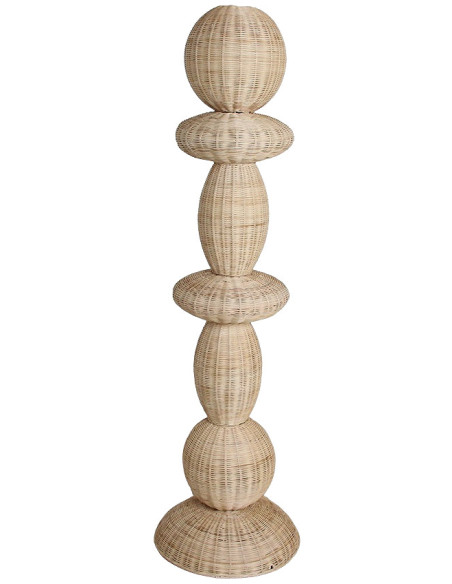 Lampadaire en rotin naturel 50 x 50 x 175 cm Tao