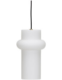 Suspension en verre et fer blanc mat 15 x 25 cm Pilule Up