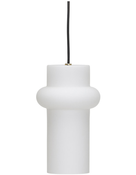Suspension en verre et fer blanc mat 15 x 25 cm Pilule Up