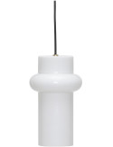 Suspension en verre et fer blanc brillant 15 x 25 cm Pilule Up