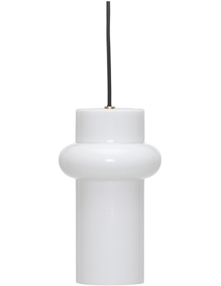 Suspension en verre et fer blanc brillant 15 x 25 cm Pilule Up