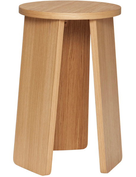 Tabouret tripode en MDF plaqué chêne naturel 35 x 55 cm...