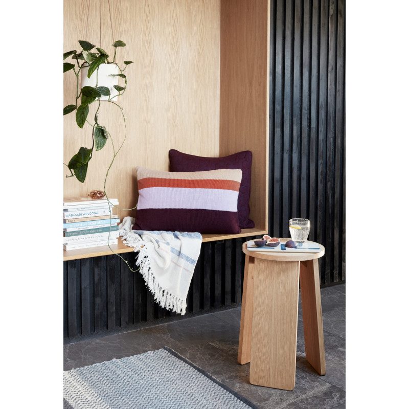 Tabouret tripode en MDF plaqué chêne...
