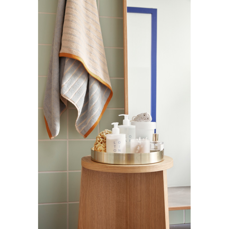 Tabouret tripode en MDF plaqué chêne...