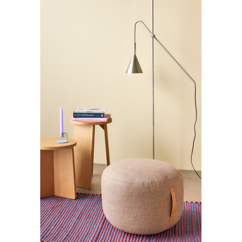 Tabouret tripode en MDF plaqué chêne...
