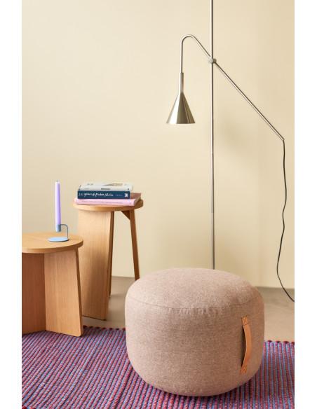 Tabouret tripode en MDF plaqué chêne naturel 35 x 55 cm Split