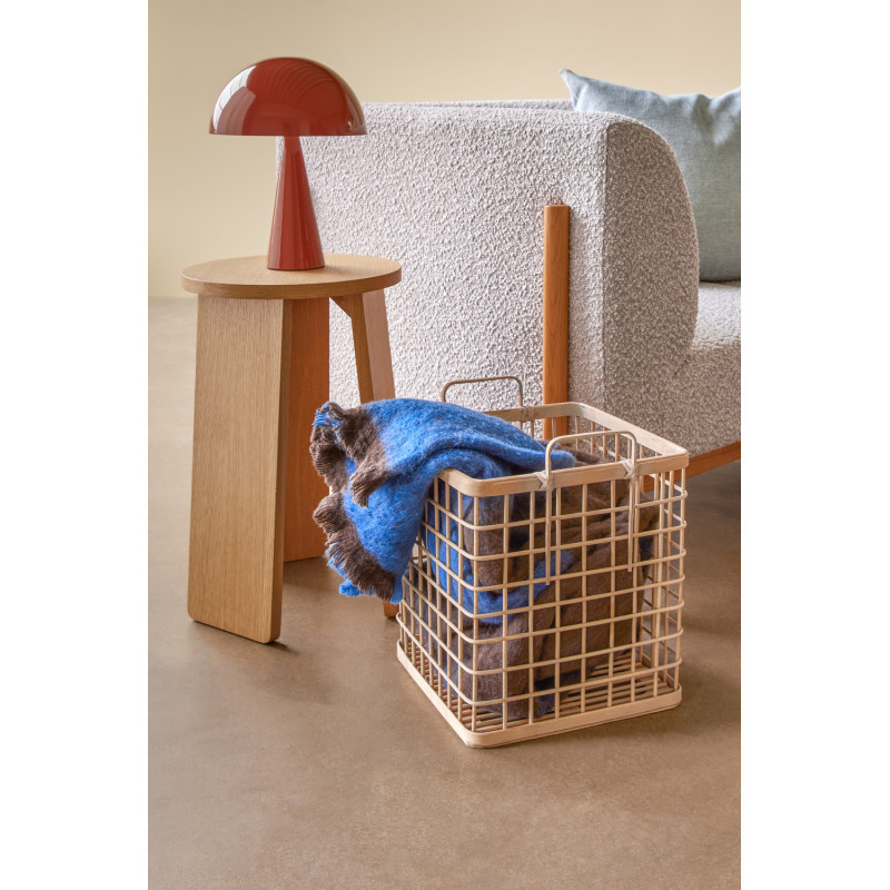 Tabouret tripode en MDF plaqué chêne...