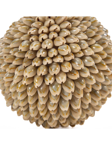 Boule décorative beige en coquillages naturels 13 x 13 x 13 cm The Oluolu