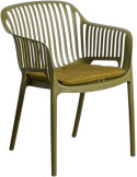 Lot de 4 chaises de jardin empilables en polypropylène vert 55 x 61 x 80 cm Solära
