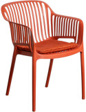 Lot de 4 chaises de jardin empilables en polypropylène terracotta 55 x 61 x 80 cm Solära