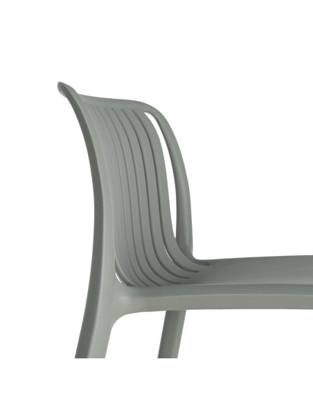 Lot de 4 tabourets de bar de jardin en polypropylène vert 52 x 55 x 100 cm Ihlaya