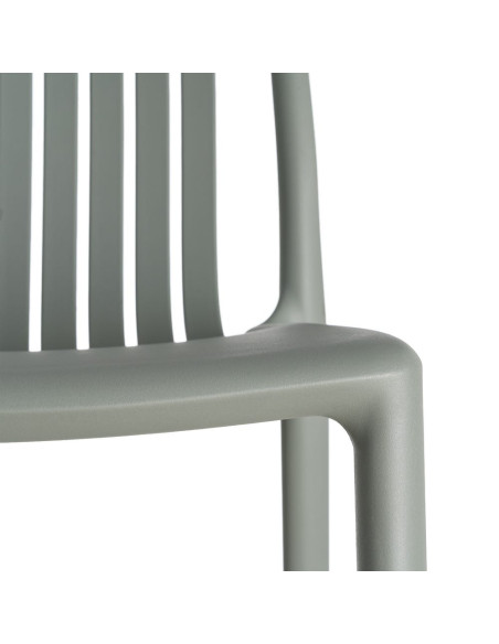 Lot de 4 tabourets de bar de jardin en polypropylène vert 52 x 55 x 100 cm Ihlaya