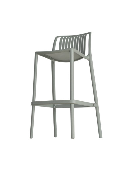 Lot de 4 tabourets de bar de jardin en polypropylène vert 52 x 55 x 100 cm Ihlaya