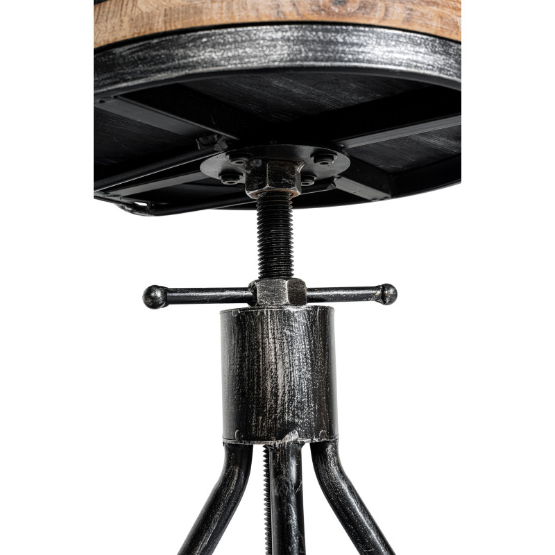 Tabouret de bar réglable en bois de...