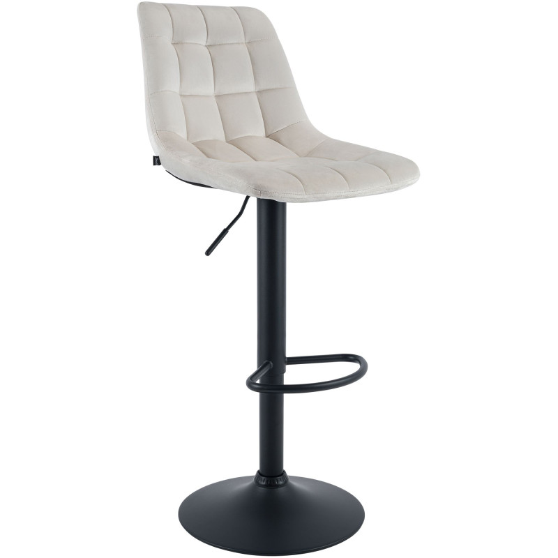 Tabouret de bar réglable en velours...