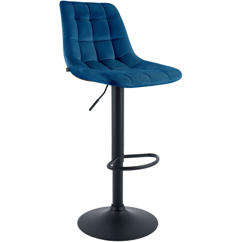 Tabouret de bar réglable en velours...
