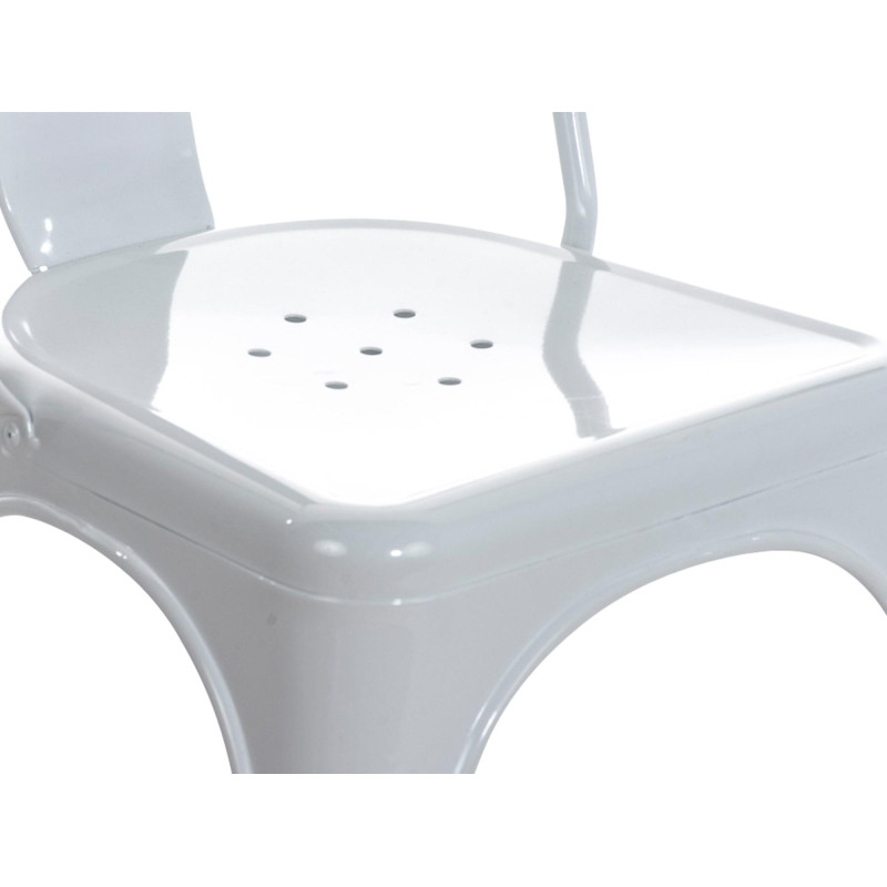 Chaise empilable en métal blanc 44 x...