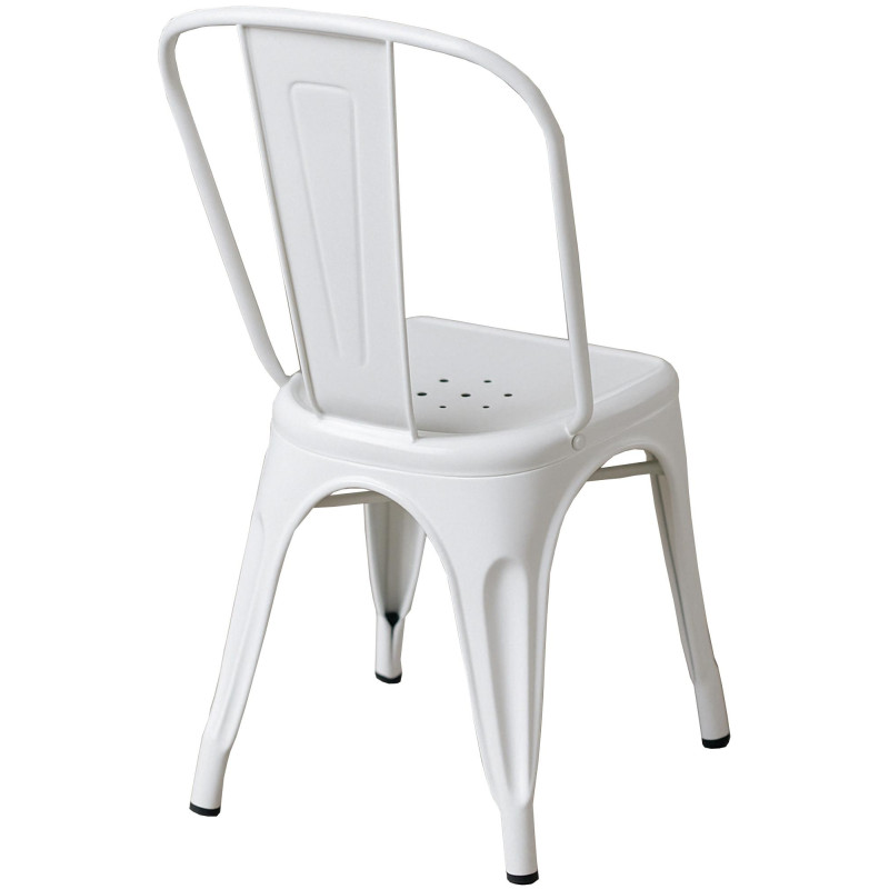 Chaise empilable en métal blanc 44 x...