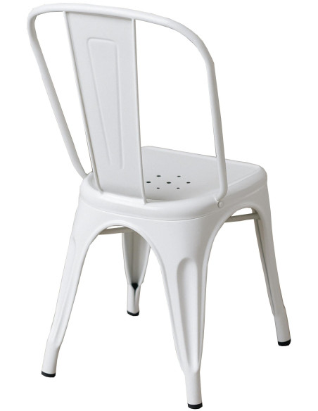 Chaise empilable en métal blanc 44 x 48 x 89 cm Loetitia