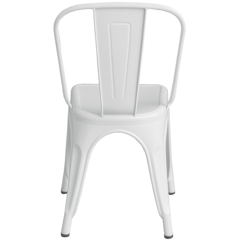 Chaise empilable en métal blanc 44 x...