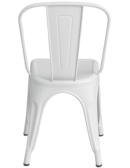 Chaise empilable en métal blanc 44 x 48 x 89 cm Loetitia