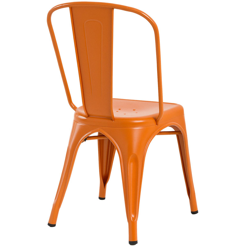 Chaise empilable en métal orange 44 x...