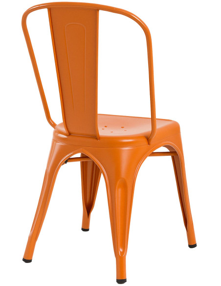 Chaise empilable en métal orange 44 x 48 x 89 cm Loetitia