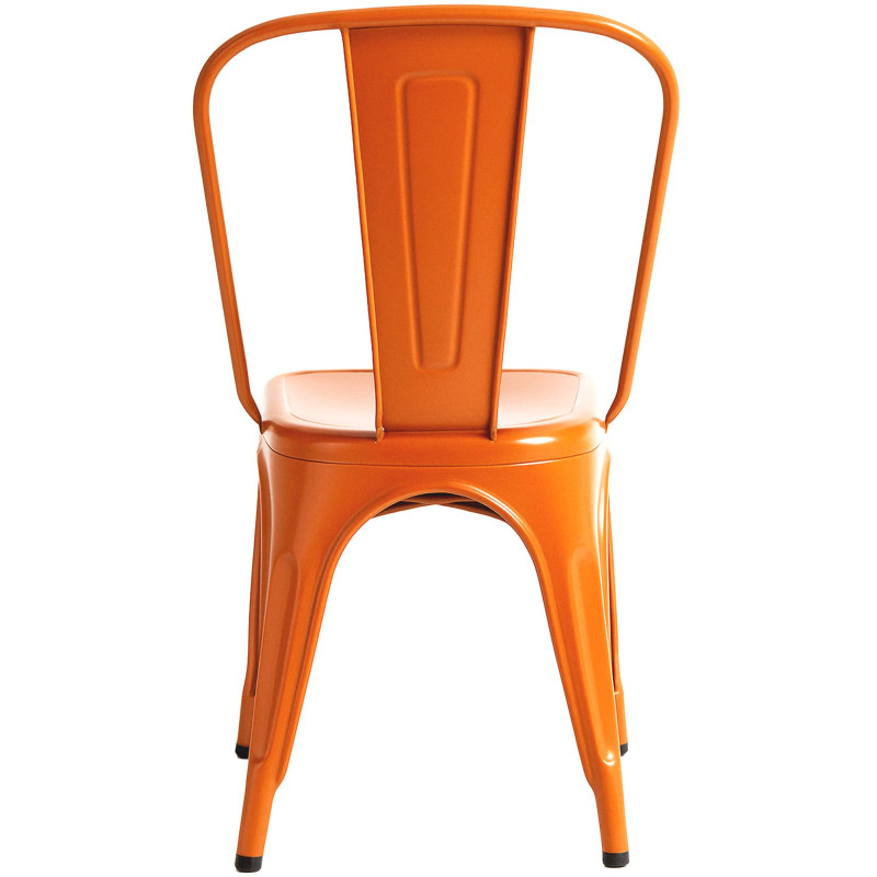 Chaise empilable en métal orange 44 x...