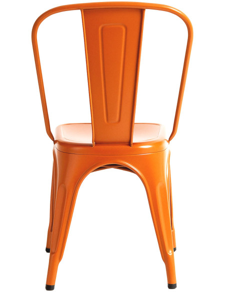 Chaise empilable en métal orange 44 x 48 x 89 cm Loetitia