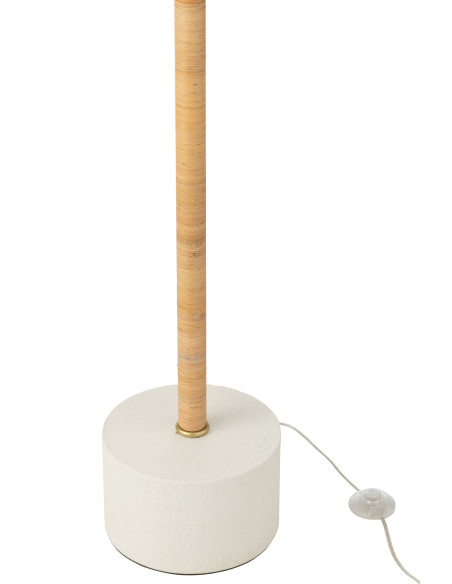 Lampadaire palmier naturel en rotin et métal 65 x 65 x 150 cm Palmora