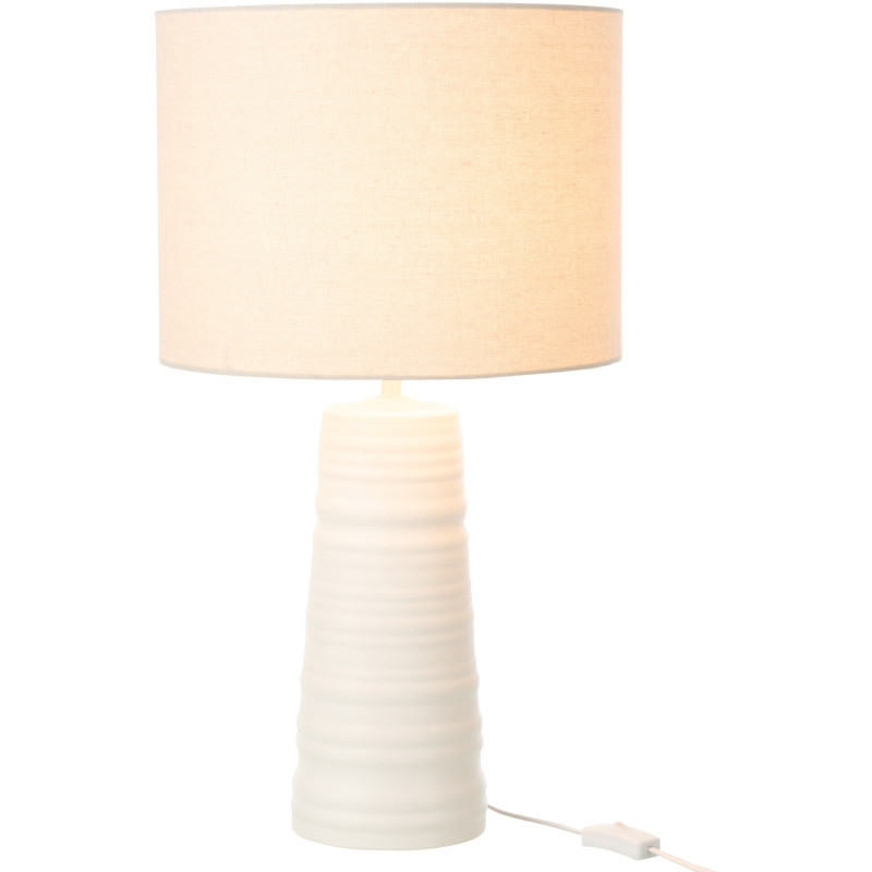 Lampe à poser blanche en céramique...