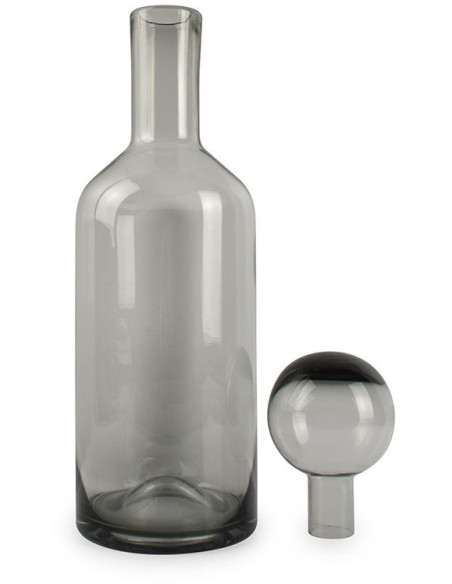Vase avec bouchon en verre gris 15,5 x 55 cm Fera