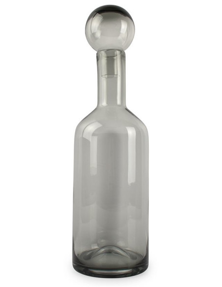 Vase avec bouchon en verre gris 15,5 x 55 cm Fera