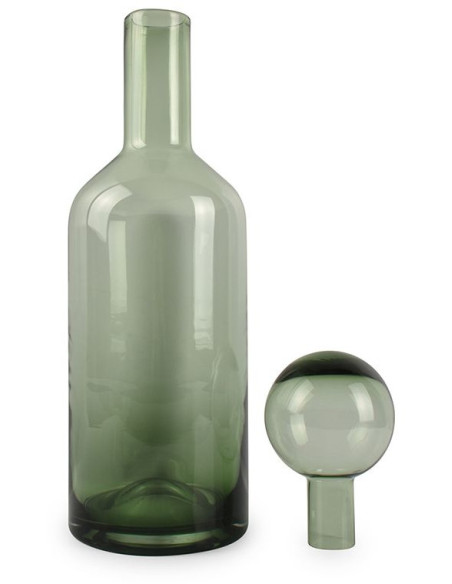 Vase avec bouchon en verre vert 15,5 x 55 cm Fera