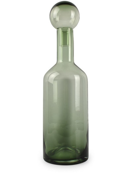 Vase avec bouchon en verre vert 15,5 x 55 cm Fera