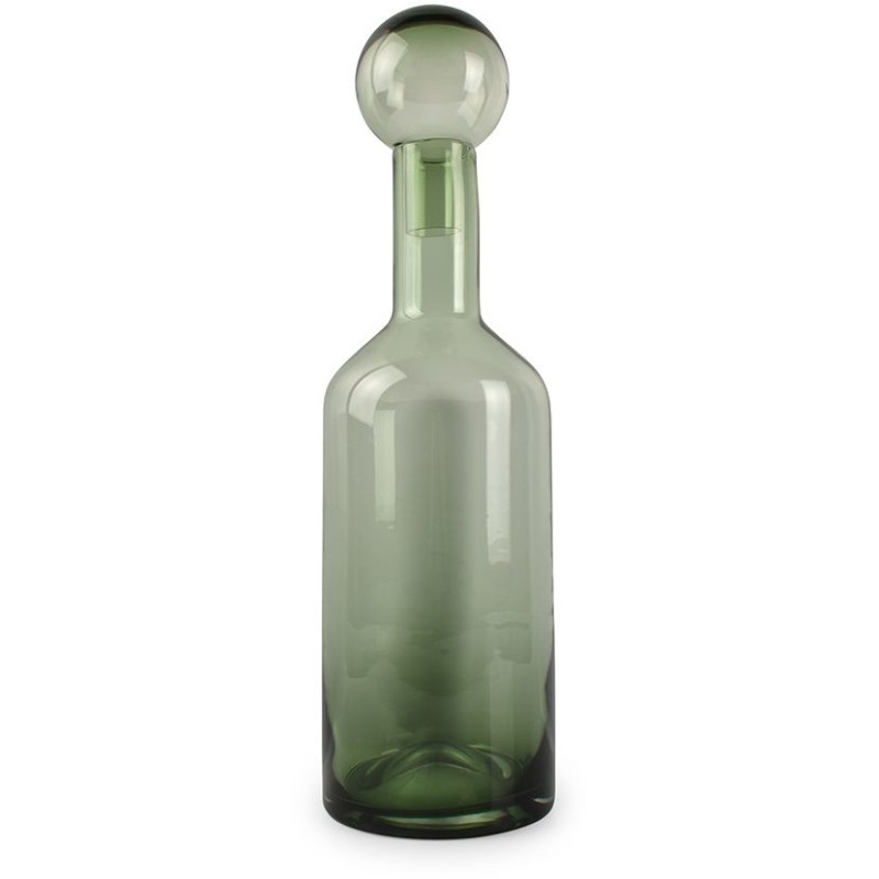 Vase avec bouchon en verre vert 15,5...