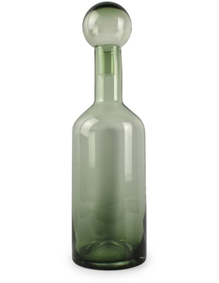 Vase avec bouchon en verre vert 15,5 x 55 cm Fera