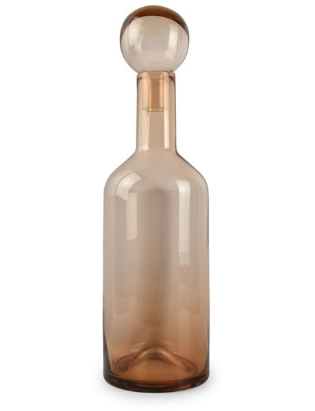 Vase avec bouchon en verre ambre 15,5 x 15,5 x 55 cm Fera