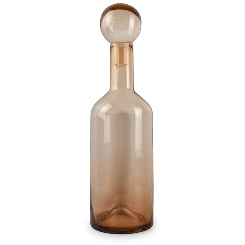 Vase avec bouchon en verre ambre 15,5...