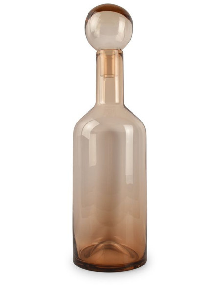 Vase avec bouchon en verre ambre 15,5 x 15,5 x 55 cm Fera