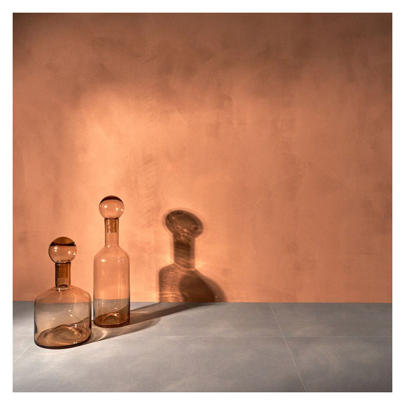 Vase avec bouchon en verre ambre 15,5...