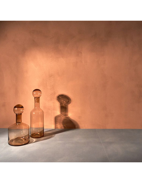 Vase avec bouchon en verre ambre 15,5 x 15,5 x 55 cm Fera