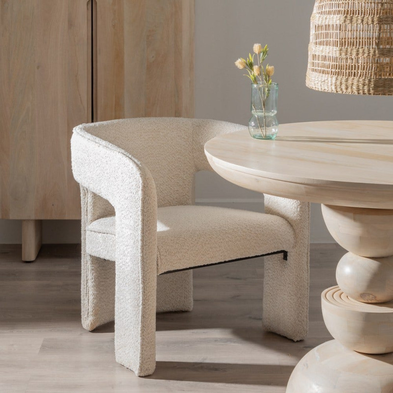 Fauteuil de salle à manger en tissu...