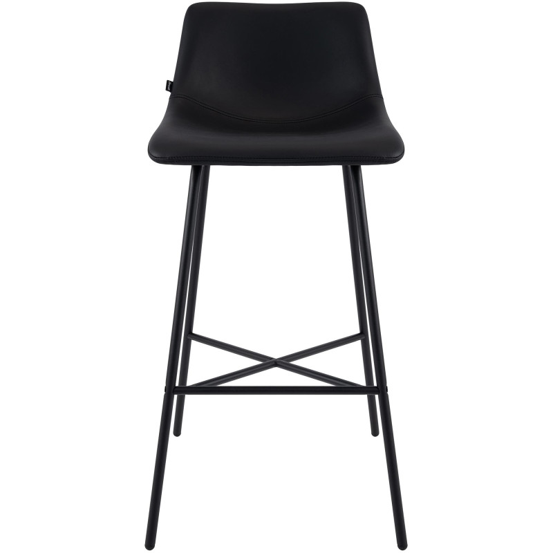 Tabouret de bar noir en revêtement...