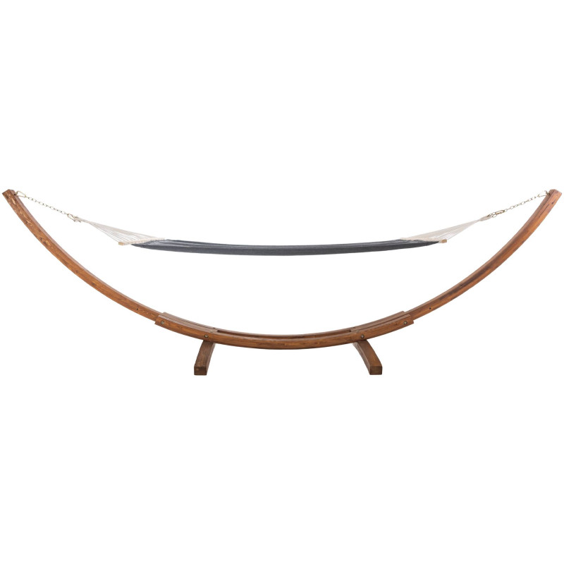 Hamac gris avec support en eucalyptus...