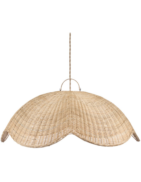 Abat-jour suspension en rotin naturel 110 x 110 x 47 cm The Wave